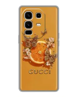 Чехол для Infinix Note 50 Pro Plus с картинкой «Gucci — золотые бабочки» Чехол для Infinix Note 50 Pro Plus с картинкой «Gucci — золотые бабочки»
