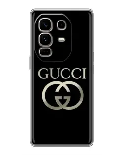 Чехол для Infinix Note 50 Pro Plus с картинкой «Gucci — золото на черном» Чехол для Infinix Note 50 Pro Plus с картинкой «Gucci — золото на черном»