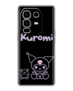 Чехол для Infinix Note 50 Pro Plus с картинкой «Kuromi — черный минимализм»
