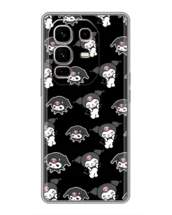 Чехол для Infinix Note 50 Pro Plus с картинкой «Черный паттерн Kuromi»