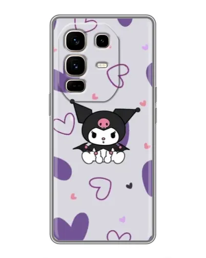 Чехол для Infinix Note 50 Pro Plus с картинкой «Kuromi и лавандовые сердца»