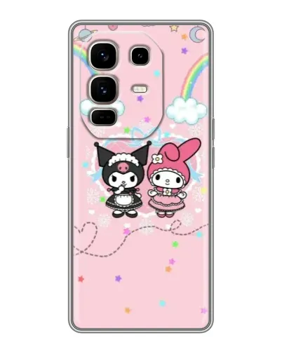 Чехол для Infinix Note 50 Pro Plus с картинкой «My Melody и Kuromi»
