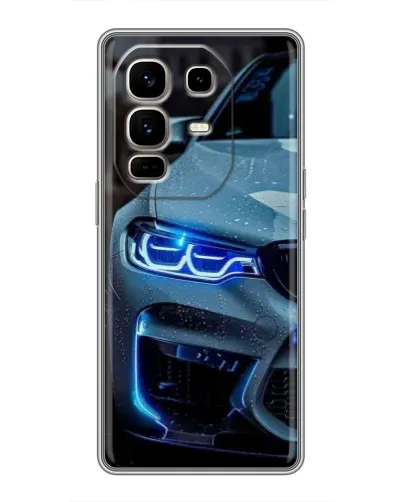 Чехол для Infinix Note 50 Pro Plus с картинкой «Взгляд BMW с синими фарами»