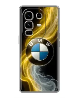Чехол для Infinix Note 50 Pro Plus с картинкой «Золотистый дым BMW»