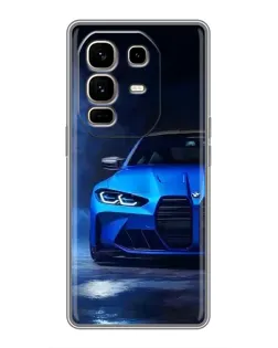 Чехол для Infinix Note 50 Pro Plus с картинкой «Голубая BMW M4»