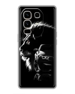 Чехол для Infinix Note 50 Pro Plus с картинкой «BMW и лев»