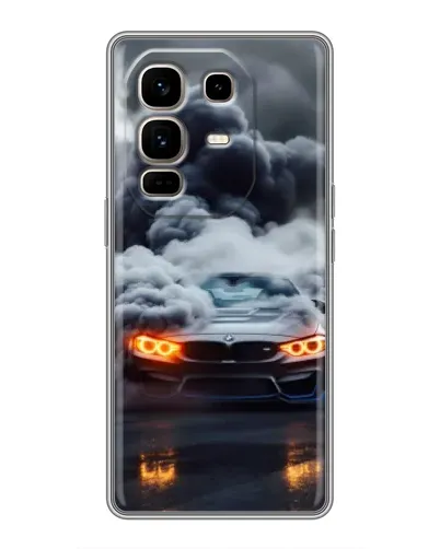 Чехол для Infinix Note 50 Pro Plus с картинкой «BMW в дыму»
