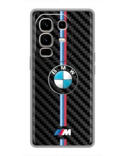 Чехол для Infinix Note 50 Pro Plus с картинкой «Эмблема BMW и карбон»