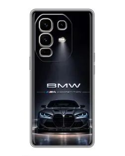 Чехол для Infinix Note 50 Pro Plus с картинкой «BMW сквозь ночной город»