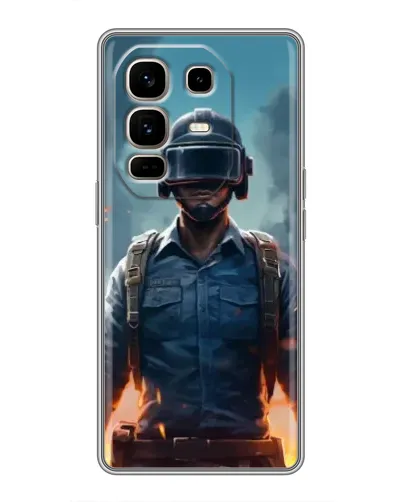 Чехол для Infinix Note 50 Pro Plus с картинкой «PUBG — реалистичный герой»