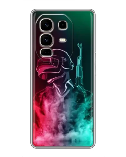 Чехол для Infinix Note 50 Pro Plus с картинкой «PUBG — огненный воин»