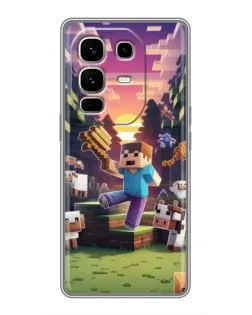 Чехол для Infinix Note 50 Pro Plus с картинкой «Стив на ферме» Чехол для Infinix Note 50 Pro Plus с картинкой «Стив на ферме»