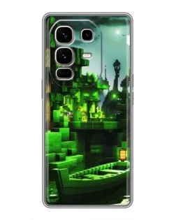 Чехол для Infinix Note 50 Pro Plus с картинкой «Minecraft лесной пейзаж» Чехол для Infinix Note 50 Pro Plus с картинкой «Minecraft лесной пейзаж»