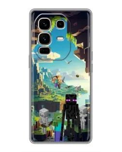 Чехол для Infinix Note 50 Pro Plus с картинкой «Эндермен в лесу»