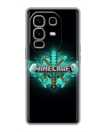 Чехол для Infinix Note 50 Pro Plus с картинкой «Minecraft Diamond лого» Чехол для Infinix Note 50 Pro Plus с картинкой «Minecraft Diamond лого»