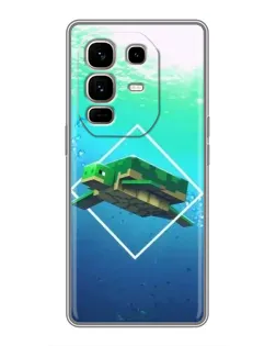 Чохол для Infinix Note 50 Pro Plus з картинкою «Черепаха Minecraft»