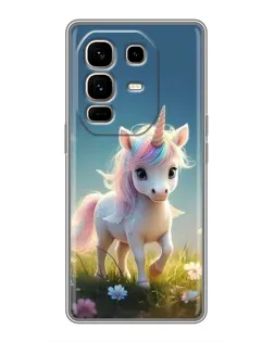 Чехол для Infinix Note 50 Pro Plus с картинкой «Единорог на поляне»