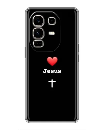 Чехол для Infinix Note 50 Pro Plus с картинкой «Сердце - Jesus»