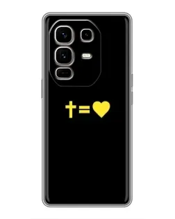 Чехол для Infinix Note 50 Pro Plus с картинкой «Сердце и Крест»