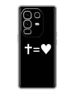 Чехол для Infinix Note 50 Pro Plus с картинкой «Крест и Сердце»