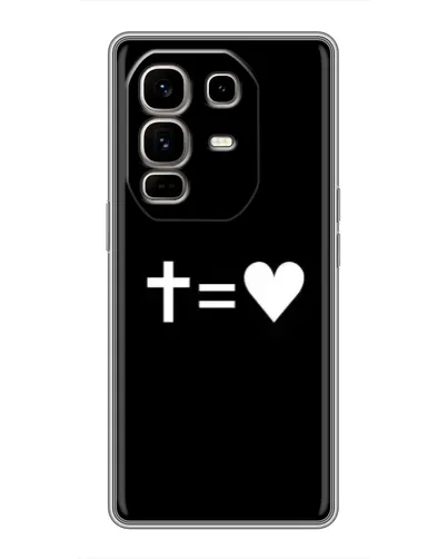 Чехол для Infinix Note 50 Pro Plus с картинкой «Крест и Сердце»