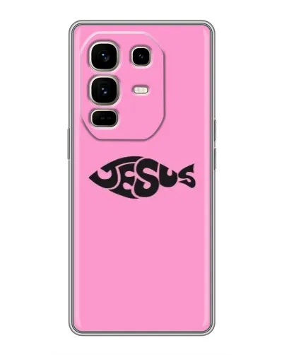 Чехол для Infinix Note 50 Pro Plus с картинкой «Розовый символ  Jesus»