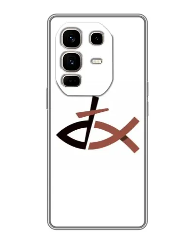 Чехол для Infinix Note 50 Pro Plus с картинкой «Рыба и крест»