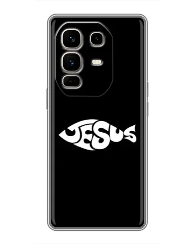 Чехол для Infinix Note 50 Pro Plus с картинкой «Рыба Jesus» Чехол для Infinix Note 50 Pro Plus с картинкой «Рыба Jesus»