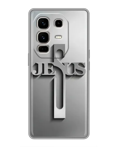 Чехол для Infinix Note 50 Pro Plus с картинкой «Металлический крест Jesus» Чехол для Infinix Note 50 Pro Plus с картинкой «Металлический крест Jesus»