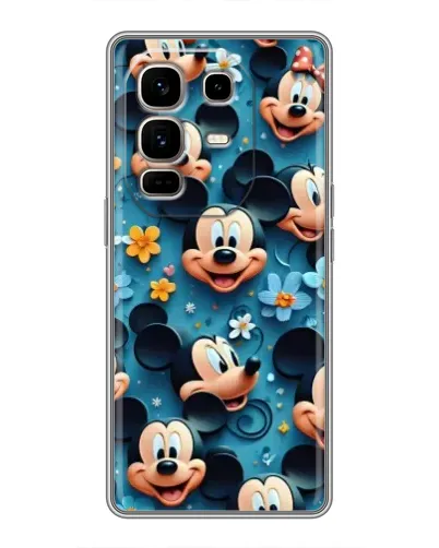 Чехол для Infinix Note 50 Pro Plus с картинкой «Паттерн Микки и Минни»