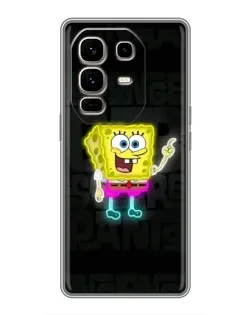 Чохол для Infinix Note 50 Pro Plus з картинкою «Неоновий Губка Боб»