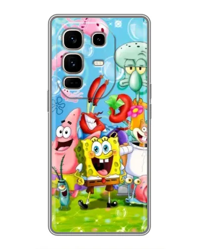 Чехол для Infinix Note 50 Pro Plus с картинкой «Губка Боб и друзья» Чехол для Infinix Note 50 Pro Plus с картинкой «Губка Боб и друзья»
