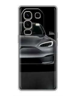 Чехол для Infinix Note 50 Pro Plus с картинкой «Tesla Model S Look»