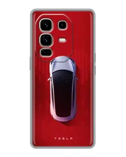 Чехол для Infinix Note 50 Pro Plus с картинкой «Tesla Top View»