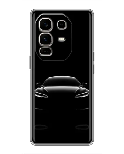 Чехол для Infinix Note 50 Pro Plus с картинкой «Силуэт Tesla Night»