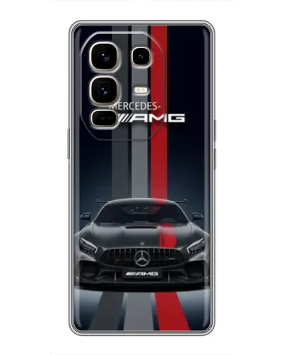 Чехол для Infinix Note 50 Pro Plus с картинкой «Mercedes — белый карбон»