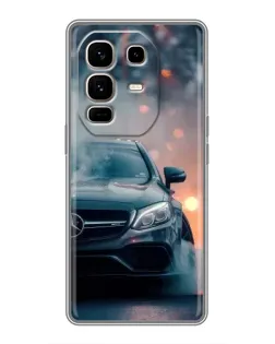 Чехол для Infinix Note 50 Pro Plus с картинкой «Mercedes — ночной город»