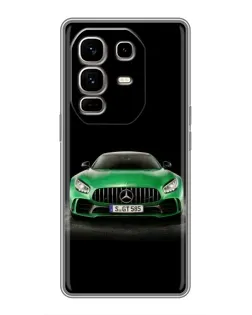 Чехол для Infinix Note 50 Pro Plus с картинкой «Mercedes — неоновый лого»