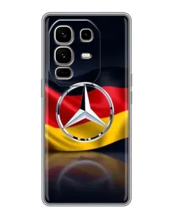 Чехол для Infinix Note 50 Pro Plus с картинкой «Mercedes — флаг Германии»