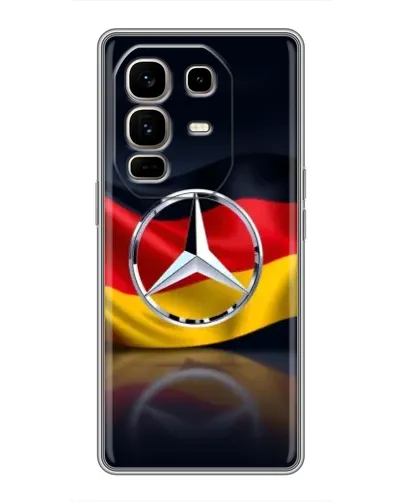 Чехол для Infinix Note 50 Pro Plus с картинкой «Mercedes — флаг Германии»