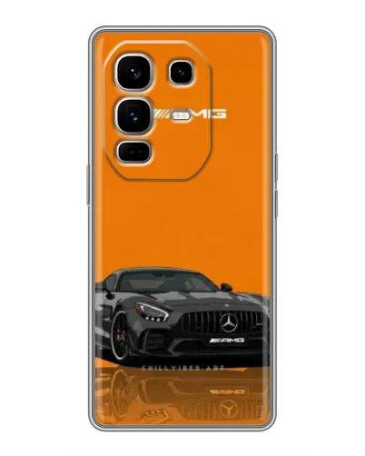Чехол для Infinix Note 50 Pro Plus с картинкой «Оранжевый Mercedes AMG»