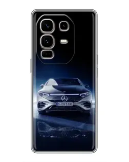 Чехол для Infinix Note 50 Pro Plus с картинкой «Ночной Mercedes EQ»