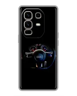 Чехол для Infinix Note 50 Pro Plus с картинкой «Салон Audi — руль»