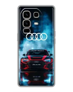 Чехол для Infinix Note 50 Pro Plus с картинкой «Audi Sport — неон»