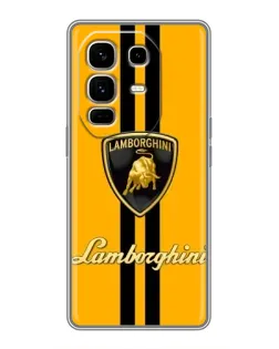 Чехол для Infinix Note 50 Pro Plus с картинкой «Lamborghini Stripe желтый»