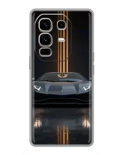 Чехол для Infinix Note 50 Pro Plus с картинкой «Lamborghini золотые линии»