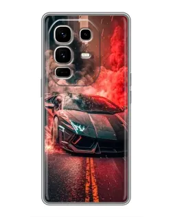 Чехол для Infinix Note 50 Pro Plus с картинкой «Lamborghini красный дым»