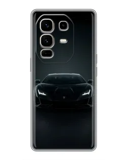 Чехол для Infinix Note 50 Pro Plus с картинкой «Черный Lamborghini Aventador»