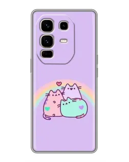 Чохол для Infinix Note 50 Pro Plus з картинкою «Веселкові Пушини»