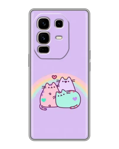 Чохол для Infinix Note 50 Pro Plus з картинкою «Веселкові Пушини»